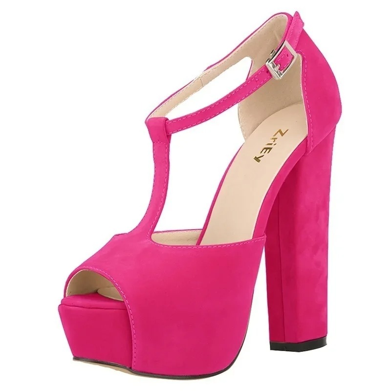 Peep Toe Heels - Sandal Wanita Musim Panas Seksi Model