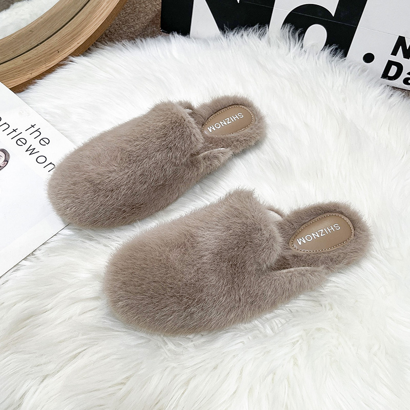 Fluffy Fur Slipper - Sepatu Sandal Wanita Bulu Tebal Model