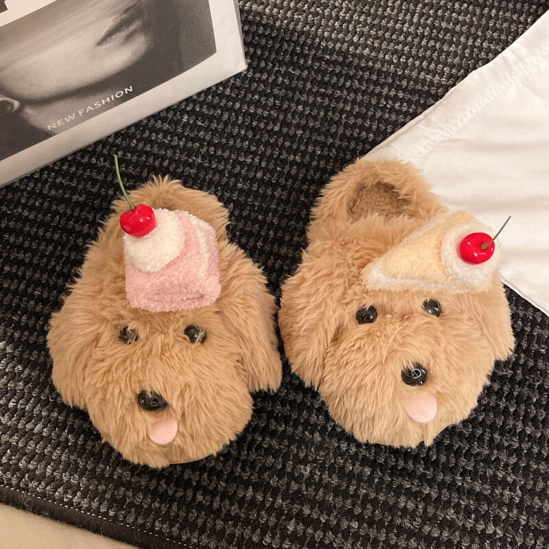 Fluffy Fur Slipper - Sandal Wanita Musim Dingin Berbulu Lembut,