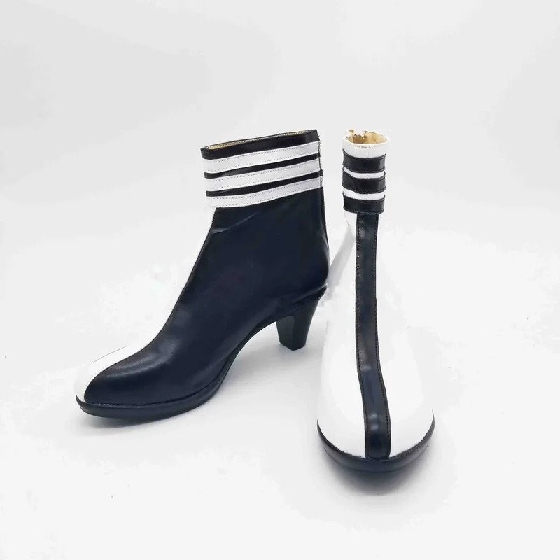 Women'S Shoes Rei - Sepatu Boots Hak Tinggi Hitam Putih