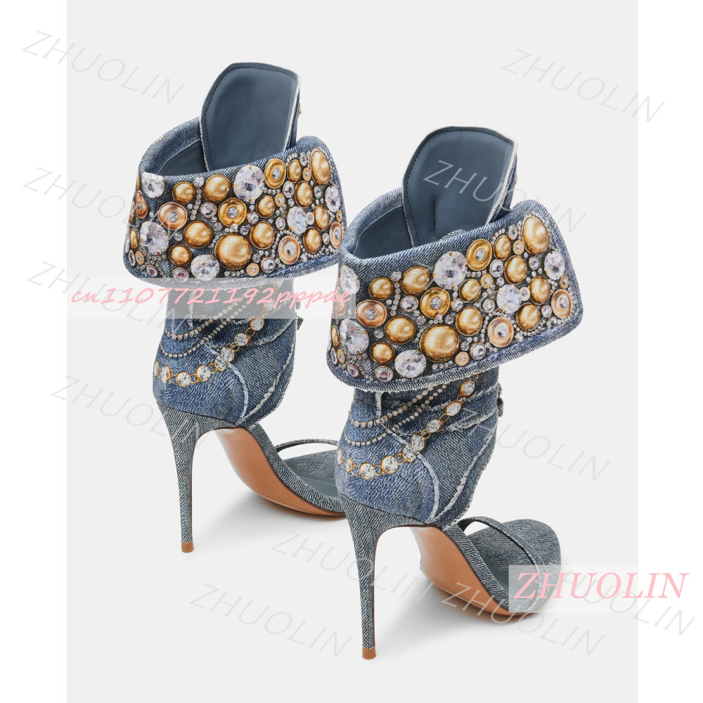 Sandal Wanita Denim Biru Berhi - Women Shoes Us To Eu ulasan dan harga