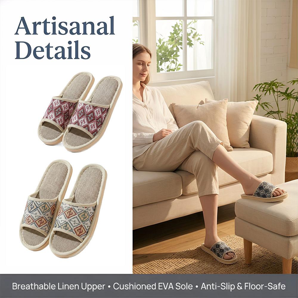 Sendal Rumah Linen Four Season - Jelly Sandal Women ulasan dan harga