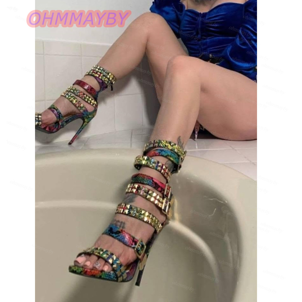Sandal Wanita Motif Ular Multi - Women Shoes Us To Eu ulasan dan harga