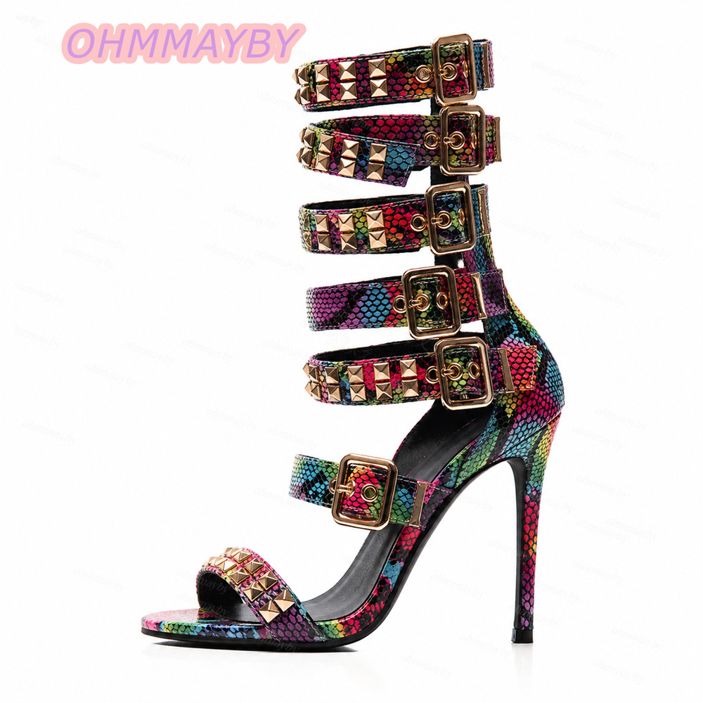 Sandal Wanita Motif Ular Multi - Women Shoes Us To Eu ulasan dan harga