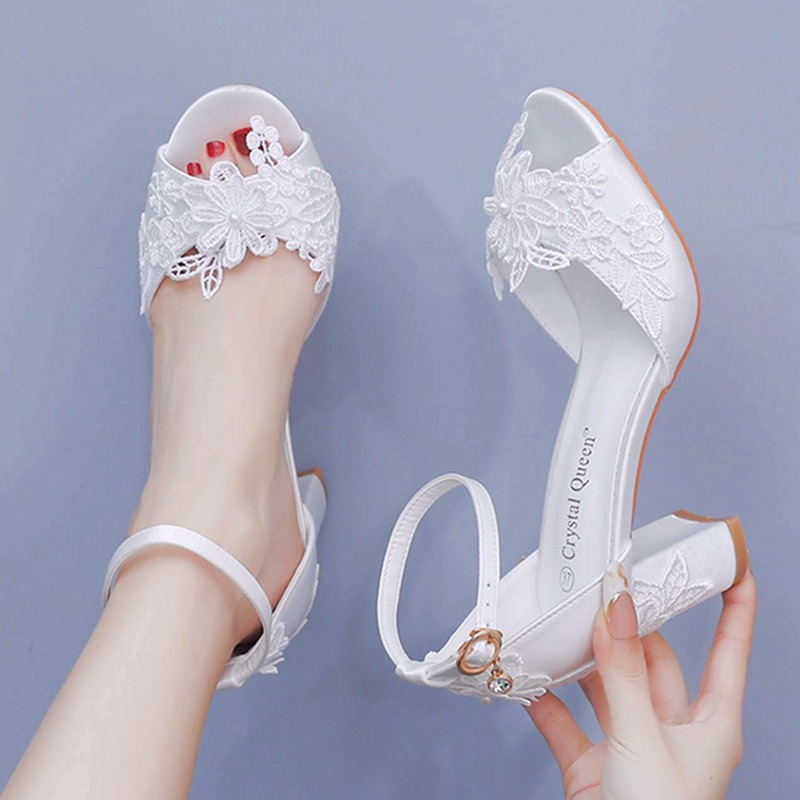 Sandal gaun pengantin penganti - Peep Toe Heels ulasan dan harga