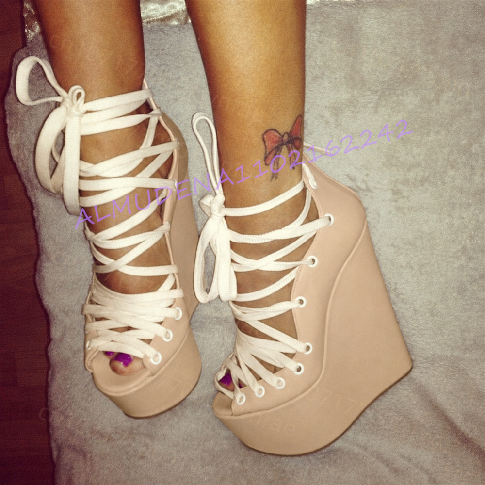 Sandal Wedge Platform Wanita W - Women Shoes Us To Eu ulasan dan harga