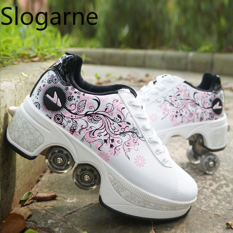 Sepatu Roda Deformasi 4 Roda W - Women Shoes Waterproof ulasan dan harga