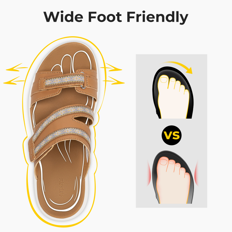 Sendal Wanita FitVille, Lebar, - Women'S Shoes With Bunions ulasan dan harga