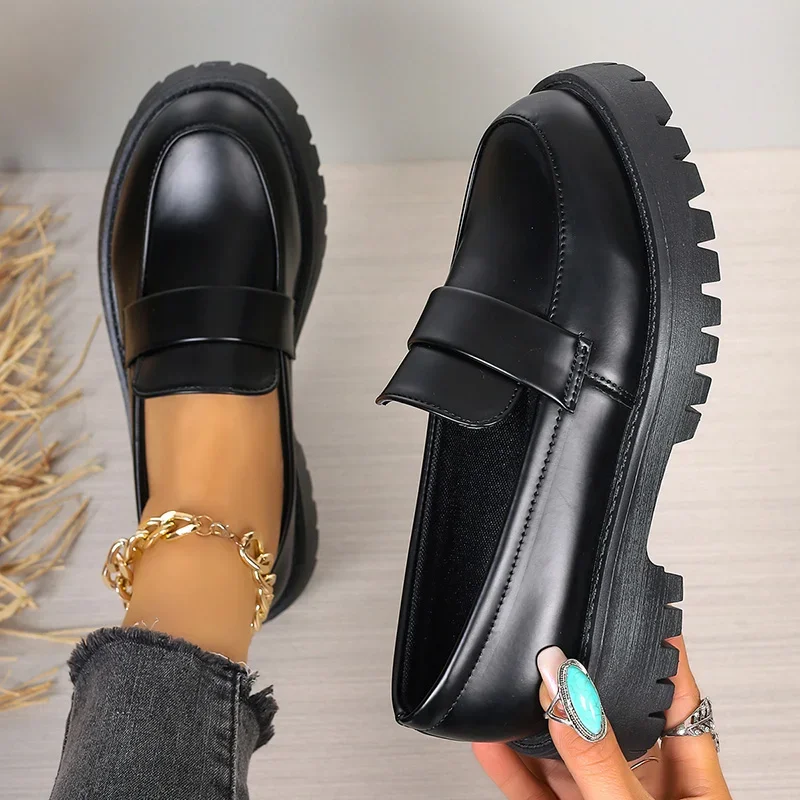 Sepatu Loafer Platform Hitam G - Women'S Shoes Loafers Black ulasan dan harga