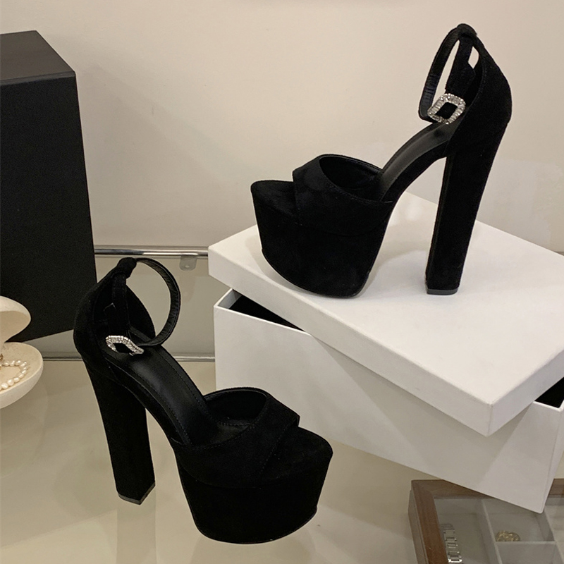 Sepatu Sandal Platform Tinggi  - Peep Toe Heels ulasan dan harga