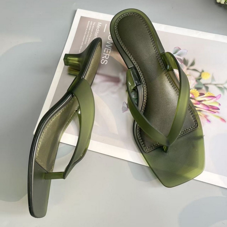 Sandal Thong PVC Hijau Zaitun  - Women'S Shoes Kitten Heels ulasan dan harga