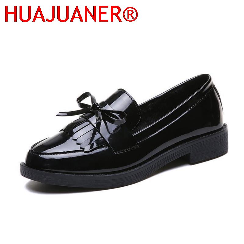 Sepatu Loafer Wanita Kulit Pat - Women'S Shoes Loafers Black ulasan dan harga