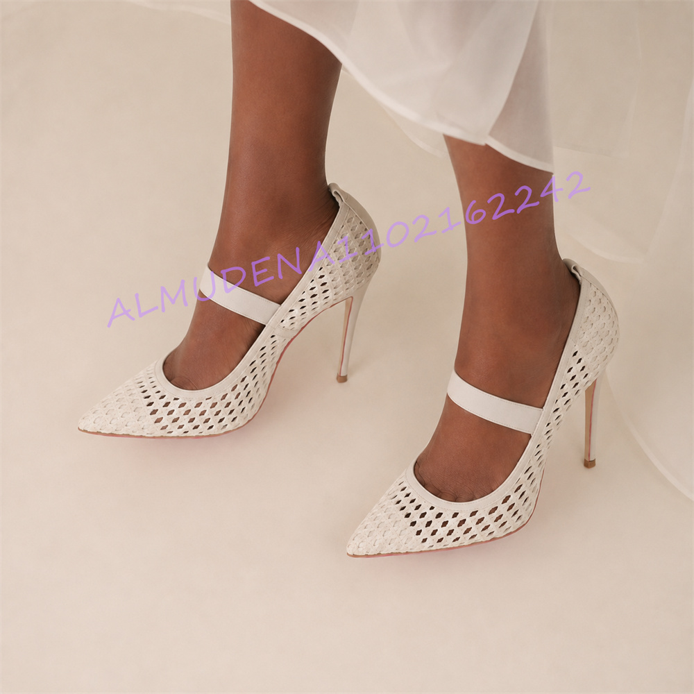 Sepatu Wanita Putih Anyaman Uj - Women Shoes Us To Eu ulasan dan harga
