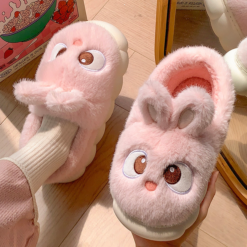 Sandal Kapas Kelinci Kartun Lu - Fluffy Fur Slipper ulasan dan harga