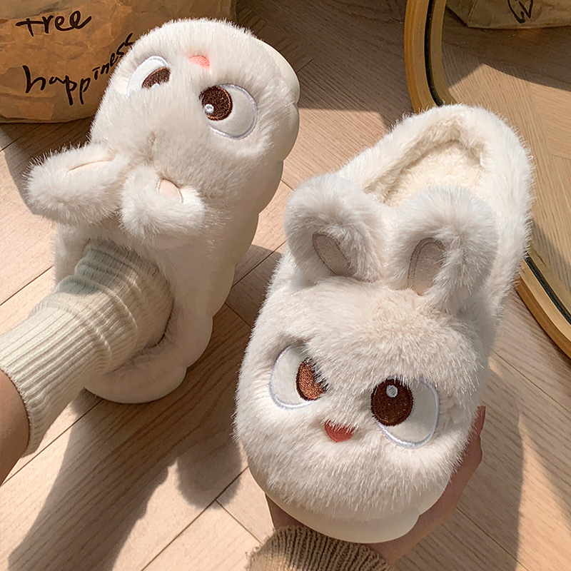 Sandal Kapas Kelinci Kartun Lu - Fluffy Fur Slipper ulasan dan harga